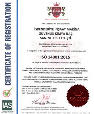 ISO 14001:2015 Belgemiz